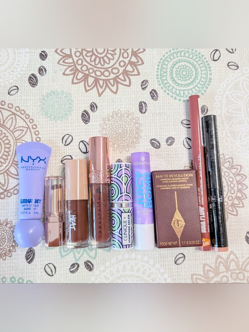 Lipstick, Lip Balm, Gloss & Liner Makeup Bundle 9-pc
